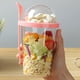 thumbnail image 5 of Taza de ensalada Bearachild con cuchara 500ml naranja rosa, 5 of 6