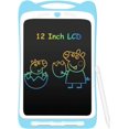 thumbnail image 1 of Tableta de escritura LCD colorida de 12 pulgadas para niños (azul), tablero de dibujo electrónico, tableta gráfica digital con botón de bloqueo, regalos de festival de cumpleaños para niños, 1 of 5