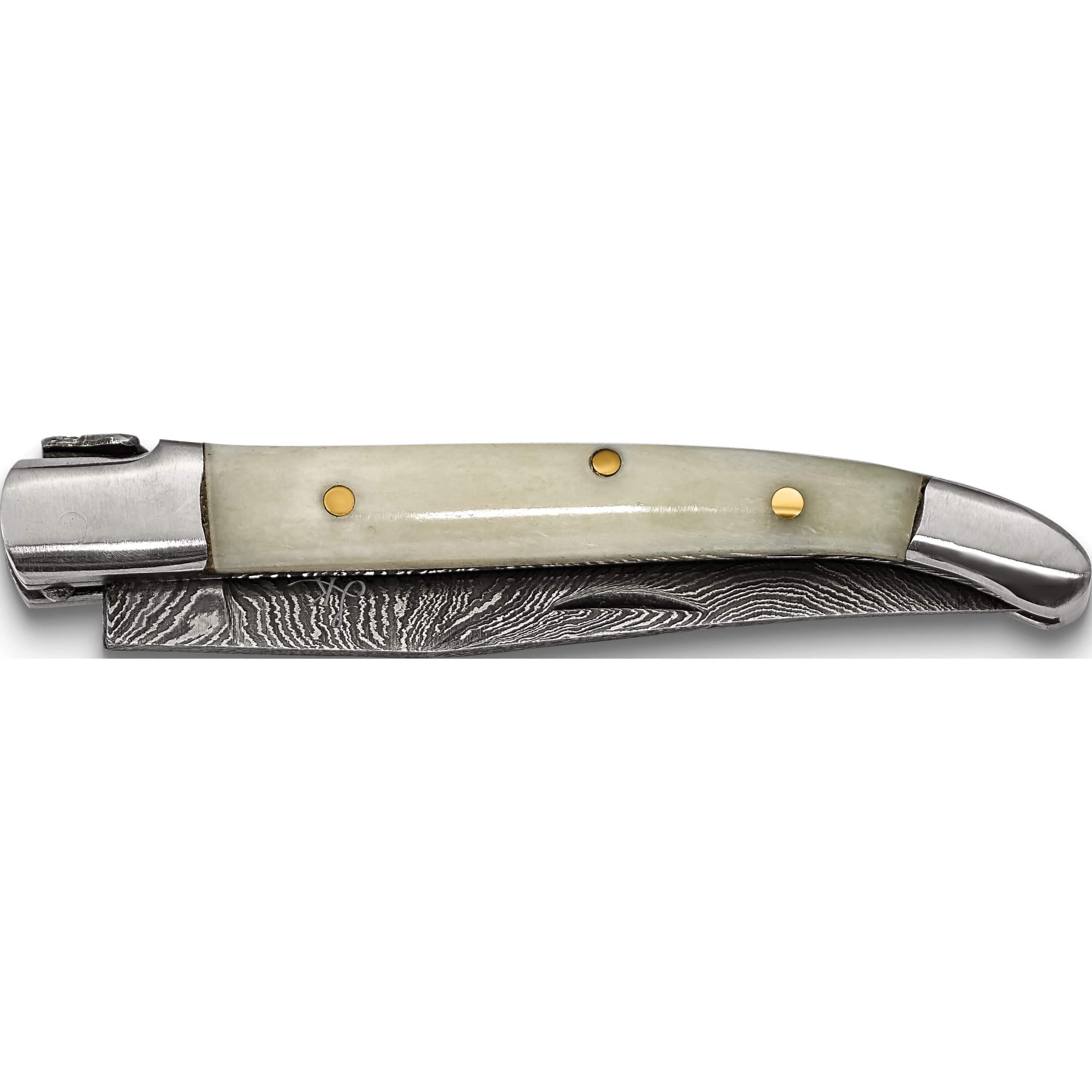 Fashion Damascus Steel 256 Layer Folding Blade Camel Bone Handle Knife (6.5 X 0.5) Made In Pakistan kn72334