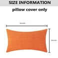 thumbnail image 4 of Polyester Corduroy Pillowcase Solid Color Striped Pillowcase Home Sofa Decorative Cushion Cover, 4 of 4