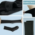 thumbnail image 3 of Nevend 6 Pairs Men's Sport Athletic Cotton Socks Running Heavy Cushion Casual Crew Solid Socks Black (Size 9-11), 3 of 8