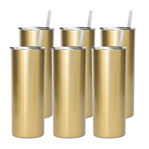 Stellar 20 Oz Skinny Steel Double Wall Stainless Tumbler Gold 6 Pack Walmart Canada 