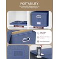 2 Pack Portable File Box with Lid for Letter and Legal Folders, Blue ...