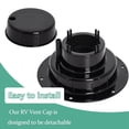 thumbnail image 2 of Capuchon de Ventilation de Plomberie RV Capuchon de Ventilation de Toit RV Couverture de Ventilation de Toit RV pour Tuyau de 1 à 2 3/8 Pouce HJ403 Noir, 2 of 9