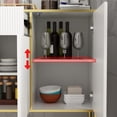 thumbnail image 4 of WIAWG Accent Cabinet with Drawer, Buffet Sideboard with Pop-Up Doors for Living Room,White, 4 of 8