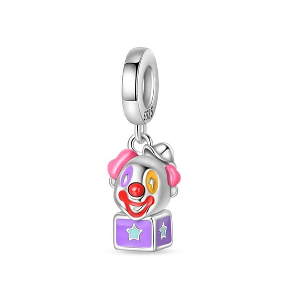 KUNSIR 925 Sterling Silver Charms Magic Clown Pendant For Bracelets Jewelry Gifts