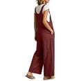 thumbnail image 5 of QQZ Wide Leg Jumpsuit For Women, Sleeveless Palazzo Flow Womens Overalls Flowy Pants Outfit For Daily Beach Outfits, 5 of 7