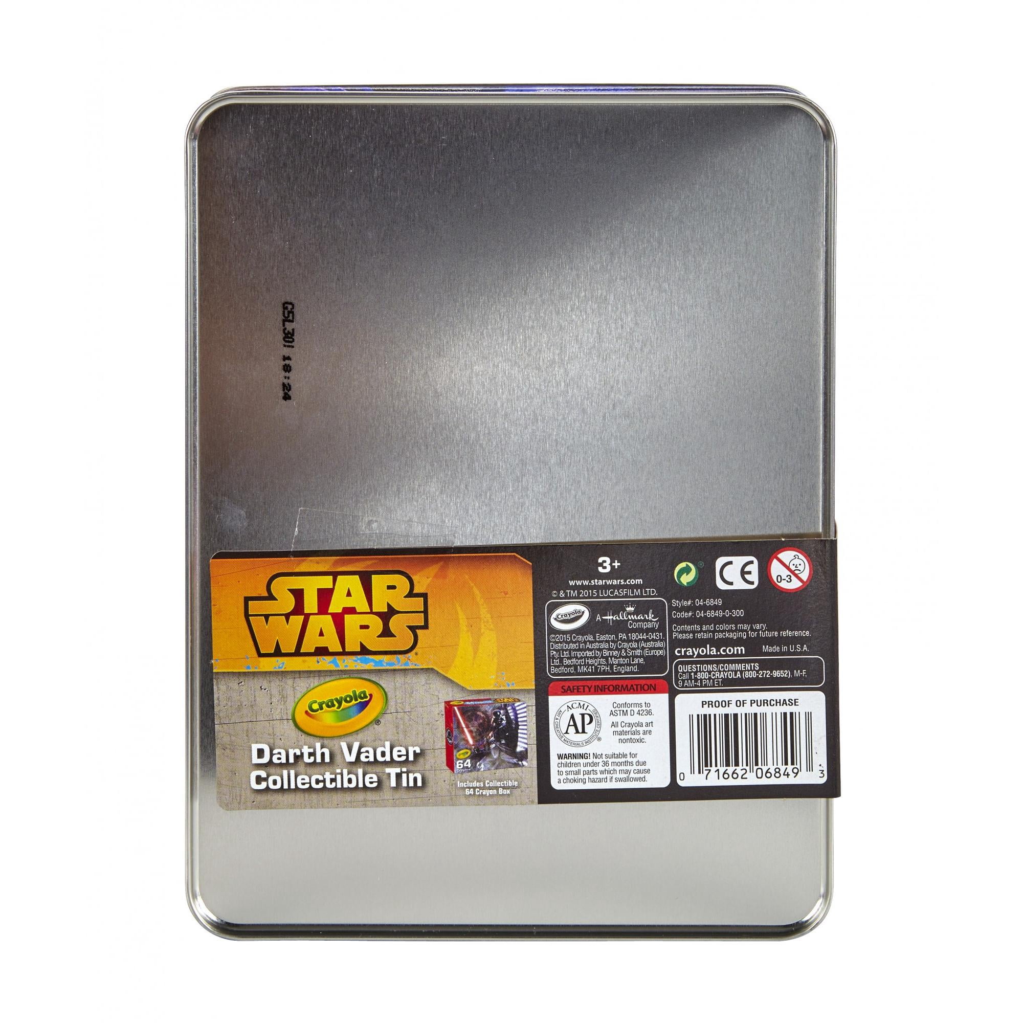 Crayola Star Wars 64 Count Limited Edition Crayons Collectible Crayon Tin, Darth Vader Gift