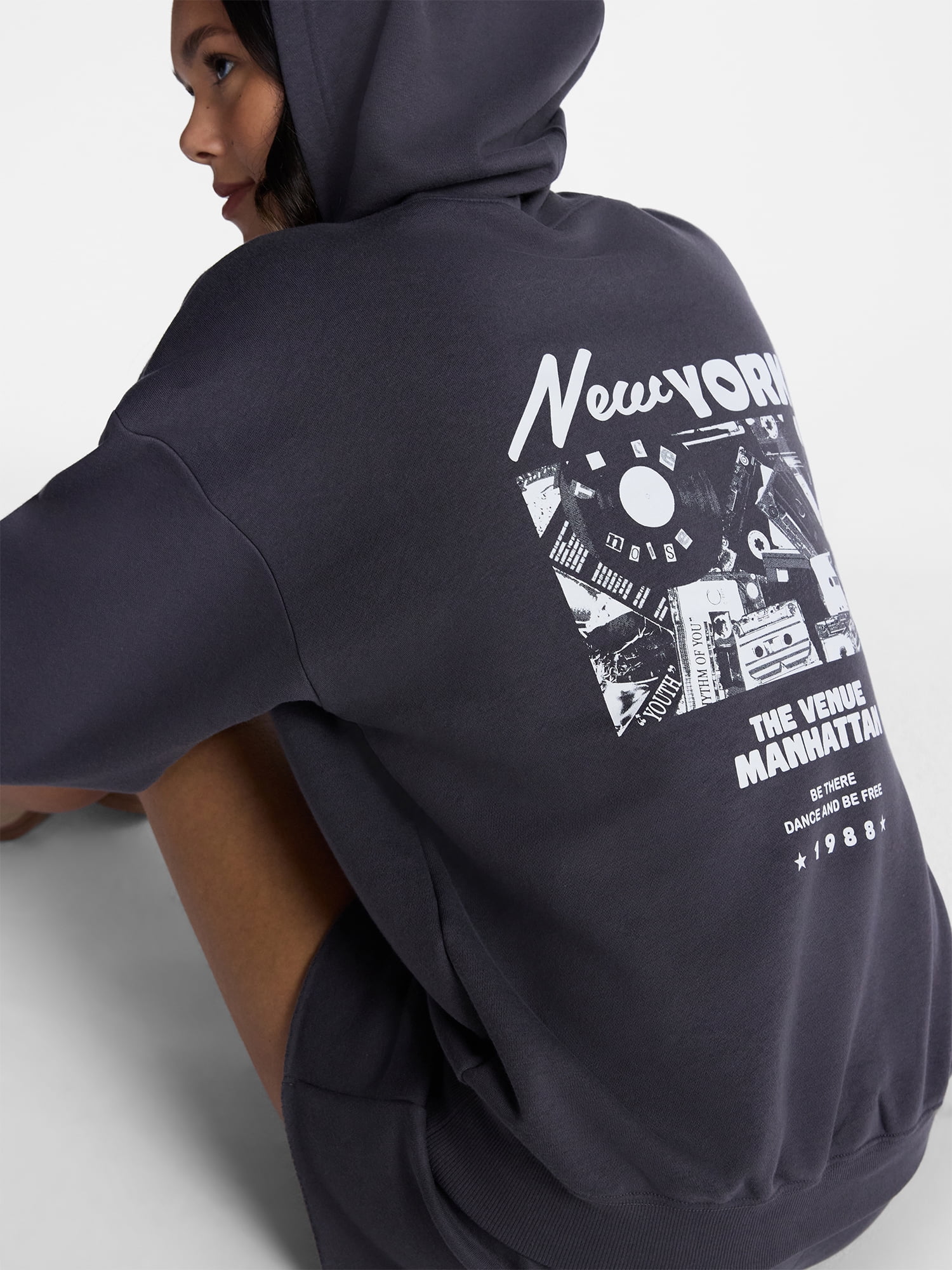 No Boundaries Graphic Fleece Hoodie, Women's XXS-XXL
