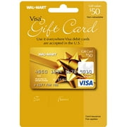 Angle View: $50 Walmart Visa Gift Card (service fee included)