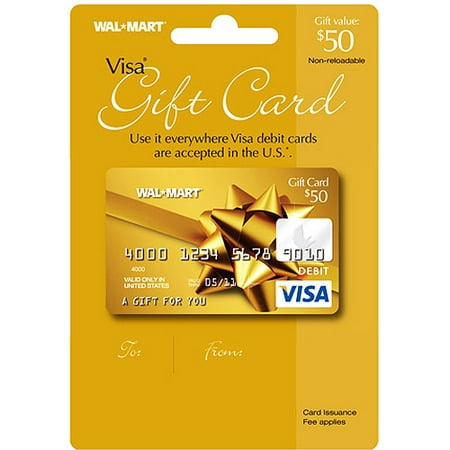 50 Visa Gift Card Service Fee Included