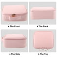 thumbnail image 6 of Makeup Bag Organizer for Cosmetics Makeup Brushes Toiletry Oxford Cloth PU Leather Pink, 6 of 7