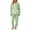 Green, variant on qelini Cardigan Pajama Set for Women Plus Size V Neck Fleece Lined Long Sleeve Top & Pants 2 Piece Winter Sleepwear Ptint Home Wear