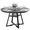 Black, variant on PAPROOS Round Dining Table, 43'' Faux Marble Dining Table with Storage Shelf, Circle Dining Table for Dining Room, Modern Kitchen Table for 4 People, Black(Only Table)