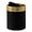 Black, variant on Mini Trash Can with Lid, Tiny Desk Trash Can, 1.5 Liter Small Metal Garbage Can for Countertop Coffee Bar, White