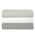 thumbnail image 4 of 4-Piece Full Sheet Set, Silvadur™ Antimicrobial, Odor Eliminating, 300 Thread count 100% Cotton Sateen, Ultra-Soft Light Grey, 4 of 7