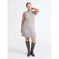 thumbnail image 3 of Free Assembly Women's and Women's Plus Sleeveless Sweater Mini Dress, Sizes XS-4X, 3 of 6