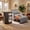 Light Gray with Kitchen Island Cart, variant on Multi-Functional 3-in-1 Convertible Sofa Bed & Rolling Kitchen Island Cart with Storage, Space-Saving Furniture Set for Small Apartments and Living Room, Light Gray + Black