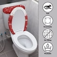 thumbnail image 4 of HELLHERO Christmas Calf Snowflake Lid Cover Set for Toilet & 2 Piece Bathroom Toilet Cover Set & Adjustable for Household, 4 of 8