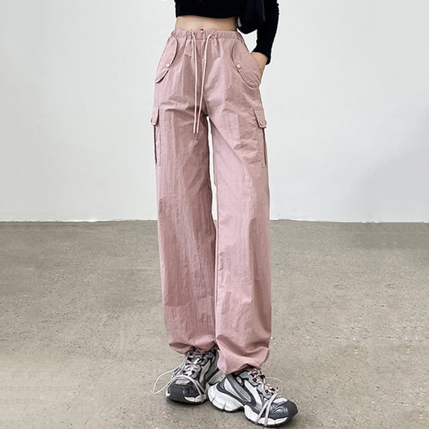WILLBEST Pantalones Casuales para Mujer, Cintura Alta, Pierna Ancha, Holgados, para Uso Diario, Cómodos y con Estilo. Mediana