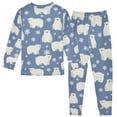 thumbnail image 2 of joogoo Bear with Snow 2 Piece Long Sleeve Tee and Pants Cotton Pajama Set 6Y, 2 of 7