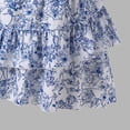 thumbnail image 6 of Staki Little Girls Flutter Sleeve Dress Girls Summer Ruffle Dress Flutter Sleeve Casual Ribbed Dresses Elastic Waist 7-12Y(Blue,11-12 Years), 6 of 6