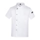 thumbnail image 1 of Chaqueta de chef de verano con botones a presión y manga corta para cocinar en hoteles M blanco, 1 of 9