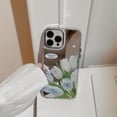 thumbnail image 6 of Blue Tulips Flower Makeup Plating Mirror Soft  for iPhone Case (Silver,iPhone 15 Plus), 6 of 6