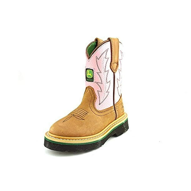 John Deere John Deere Girls Toddler Kids Pink Cowboy Boots 8.5