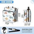 thumbnail image 3 of Zipper Binder with Shoulder Strap 2 inch 3 Ring Waterproof File Folder Organizer Bag 500 Sheet Watercolor Airplane Pattern, 3 of 8