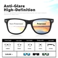 thumbnail image 4 of DEMIKOS Gafas de sol polarizadas para hombre y mujer, lentes de espejo retro de moda para conducir, pescar, protección UV400, 4 of 6