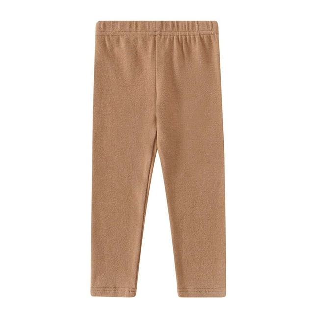 Boys Sweatpants Summer Solid Color Elastic Waist Wide Leg Warm Pull On Pant Khaki Spring Trendy Trousers 3-4T