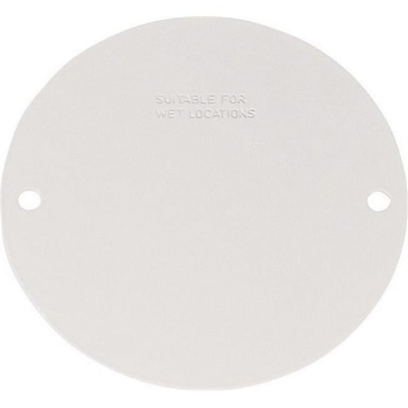14241WH White Weatherproof Round Blank Cover