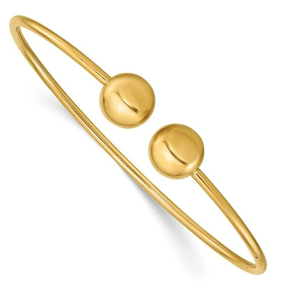 Auriga Fine Jewelry 14K Yellow Gold Flexible Bangle 6.5 inch for Women