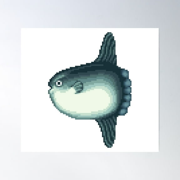 Ocean Sunfish Poster Wall Art, Modern Wall Decor For Living Room Bedroom, 24x24 UNFRAMED