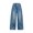 Blue, variant on CPNG Girls Barrel Jeans Elastic Waist Baggy Wide Leg Denim Pants Trendy Loose Casual Y2k Streetwear Denim Trousers
