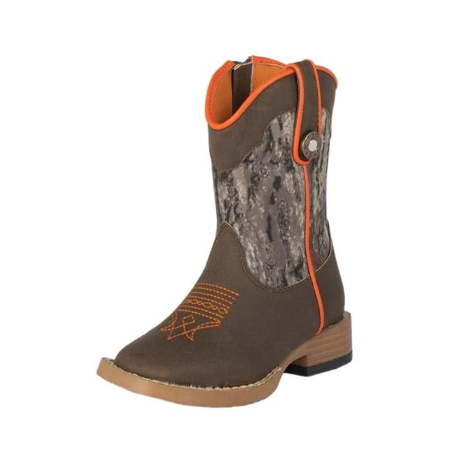 Double Barrel Infant-Boys Wyatt Bucker Boot Dark Brown 0 US