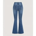 thumbnail image 4 of RUTAYY Toddler Girls Elastic Flared Jeans Pants Jeans Children Clothing Size 5-14 Years Trouser Soft Pants, 4 of 6