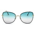 thumbnail image 2 of Womens Expose Lens Bow Shape Butterfly Chic Sunglasses Gold Green Grey, 2 of 4