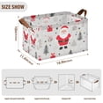 thumbnail image 7 of Yayeee Foldable Storage Basket for Shelves with Handles Waterproof Cloth Bins, Gray Christmas Santa, 7 of 7