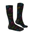 thumbnail image 3 of Easygdp Butterfly Soccer Socks Sport Knee High Socks Calf Compression Athletic Socks for Men and Women, 3 of 9