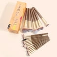 thumbnail image 1 of Tignapoo MAANGE Champagne 18-Piece Makeup Brush Set with Soft Fiber Bristles, Travel-Friendly & Skin-Friendly Design for All Skin Types, 1 of 7