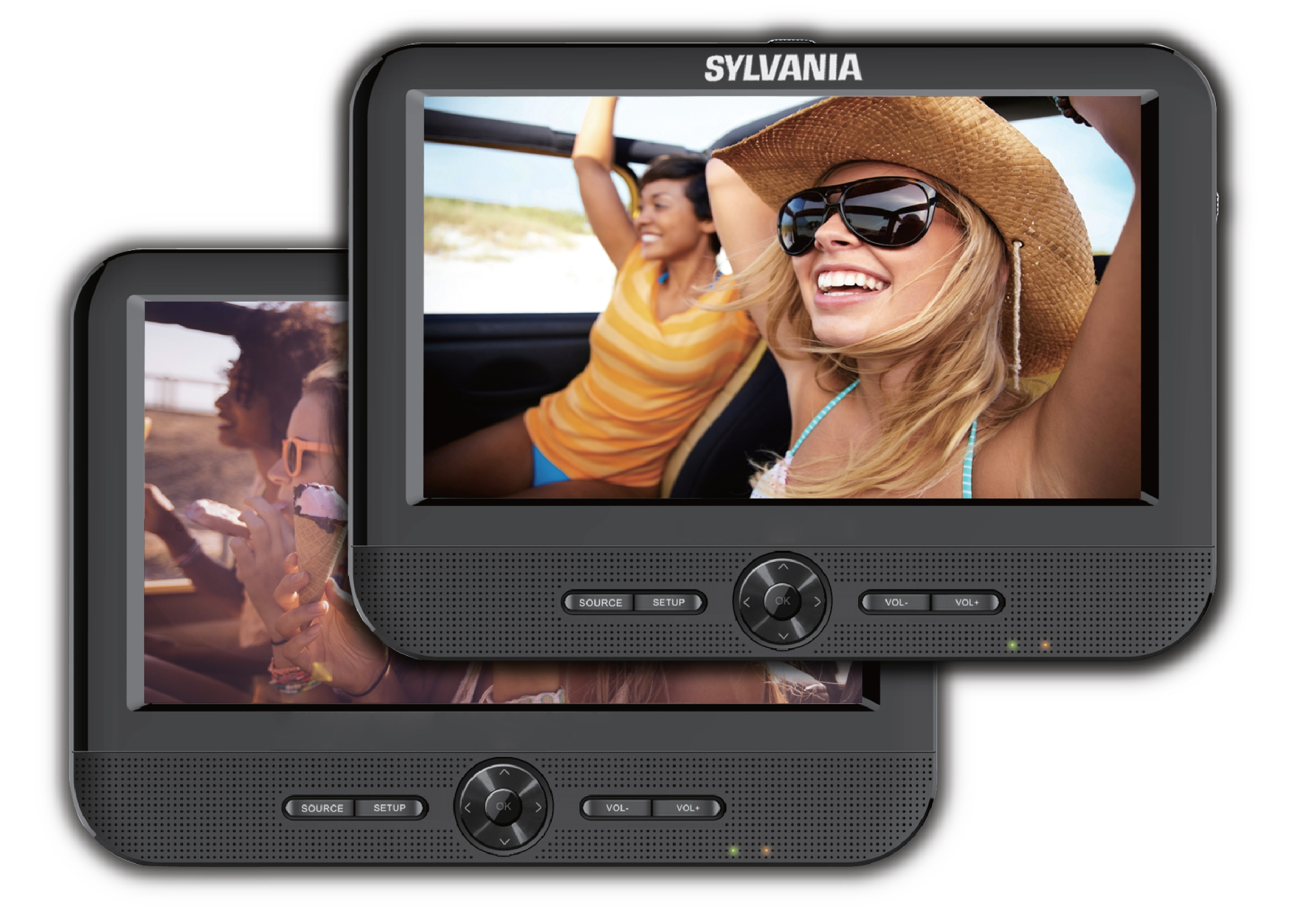 Sylvania 7" Dual Screen Portable DVD Player with Dual DVD Players, SDVD8791 - image 2 of 9