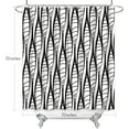 thumbnail image 3 of Modern Abstract Art Shower Curtain Black White Stylish Aesthetic Minimal Shower Curtain Waterproof Polyester Fabric Bathroom Decor Shower Curtain Set, 72 x 72 Inches, 3 of 5
