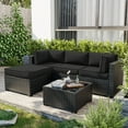 thumbnail image 5 of Snubbull 9 Pcs Outdoor Patio Cushion Covers with 4 Size, Waterproof & Zippered, Black, 5 of 7
