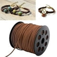 thumbnail image 3 of Tenn Well 2.6mm Suede Cord, 100 Yards Flat Faux Leather Cord for Necklaces, Bracelets, Jewelry Making, Flat Leather Lace Spool Beading and DIY Crafts, Best Handmade Crafts Gift For Her  (Brown), 3 of 7