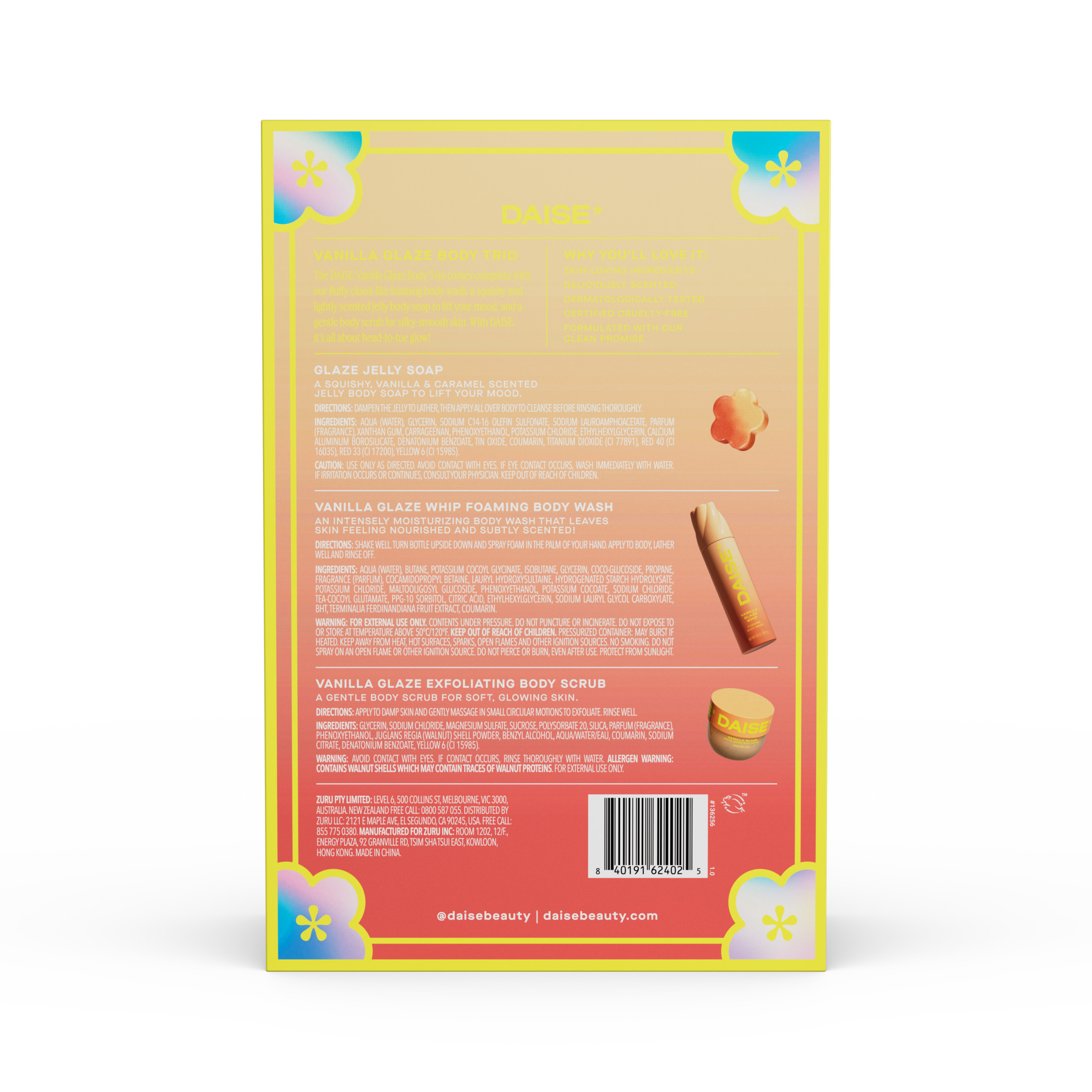 DAISE Vanilla Glaze Body Trio Gift Set photo 7