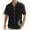 Black, variant on WREESH Men's Fashion Linen Button Down Shirts Casual Solid Color Short Sleeve Turndown Collar Shirts Comfortable Top Gray
