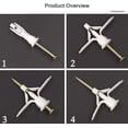 thumbnail image 3 of Plasterboard dowels, drywall anchors with stainless steel screws sets for easy installation in plasterboard and gypsum fiber boards, 50 pieces, 3 of 7