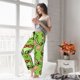 thumbnail image 5 of Balery Cute Green Frog Pantalones de pijama para mujer, pijamas ultraligeros, pantalones de estar por casa-Medium, 5 of 6